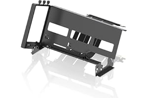 EZDIY-FAB PCIe 4.0 GPU Mount Bracket Graphics Card Holder Multi-Angle Adjustment, Video Card VGA Support Kit with PCIe 4.0 X16 Gen4 17cm/6.69in Riser Cable - Black