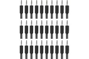 Greluma 30 PZ 3.5mm stereo sostituzione riparazione spina jack, TRS 3 poli 1/8" spina maschio, 3.5mm tipo saldatura connettore cavo audio per cuffie/auricolare/cavo auricolare riparazione