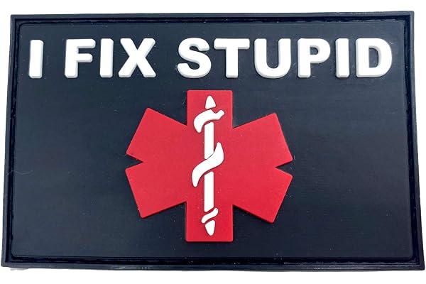 I Fix Stupid Medic Médical Tactique Cosplay Airsoft PVC Fan Patch