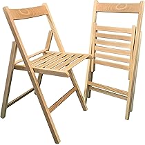 Set 6 Sedie Pieghevoli In Legno Di Faggio - Naturali, Salvaspazio 42x40x78 Cm Per Interno Ed Esterno - Foto 5