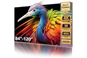 NothingProjector Beamer Leinwand, 100 Zoll ALR CLR, 4K Ultra HD Laser TV Bildschirm, Wandmontage, Umgebungslicht abweisend, Wandbefestigung Projector Screen für Ultrakurzdistanzprojektor Heimkino