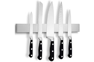 LARHN Porta Coltelli Magnetico in Acciaio Inossidabile, 40cm - Barra Magnetica per Coltelli - Ceppo Coltelli da Cucina Vuoto
