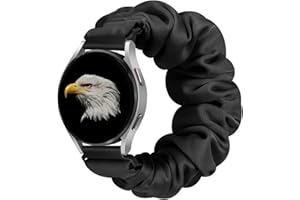 YCHDDER 20mm Elastic Scrunchie Watch Straps for Garmin Forerunner 55/245/Garmin Vivoactive 6/5/3/Venu 2 Plus/Amazfit Active 2/Polar Ignite 3/lgnite 2 Women Girls 20mm Quick Release Watch Strap