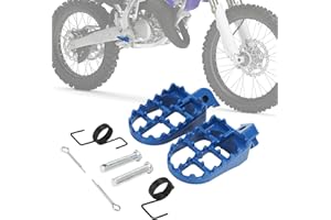 BIUGERCN Motorcycle Foot Pegs Dirt Pit Bike Footpegs Foot Pedals for EXC SX YZ TW PW TTR CR CRF XR 50/70/80/100/110 Motocross Blue