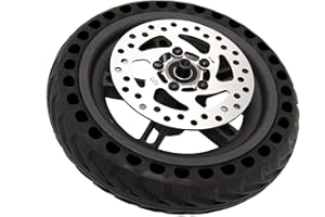 ehua® Roue Arrière avec disque, Pneu Plein Xiaomi Trottinette Pro/Pro2 UNIQUEMENT, Dure Anti Crevaison Anti dérapant Increvable Solide 8,5 Pouces