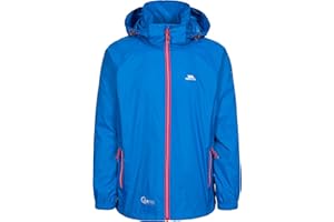 Trespass Waterproof Jacket Men Women Packaway Rain Coat With Hood, Light Rain Jacket Windbreaker, Raincoat In A Bag, Rain Coats For Men, Rain Coats for Women Qikpac X