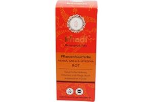 Khadi Coloration Végétale Hennè Pur avec Amla et Jatropha - Rouge Acajou