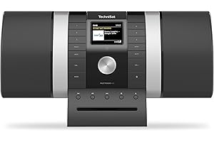 TechniSat MULTYRADIO 4.0 SE - Internetradio (WLAN Radio, DAB+, UKW, Spotify, Bluetooth, CD-Player, USB, Farbdisplay, 2 x 10 Watt Stereo Lautsprecher) Schwarz/Silber