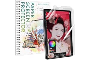 BELLEMOND | Le protecteur d’écran effet papier original fabriqué au Japon pour iPad Pro Pro 12,9” (6e/5e/4e/3e gén, 2022/21/20/18) | Film PET mat pour écriture, dessin et prise de notes | Lot de 2