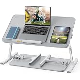 Bix Saiji AL33 Y&uuml;kseklik ve A&ccedil;ı Ayarlı Laptop Standı Ergonomik ve Katlanabilir &Ccedil;ekmeceli &Ccedil;alışma Masası