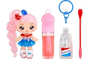 Yummiland x Licensed Sweet Lip Gloss Doll: Bazooka Kaugummi – JoJo Bubblegum - Enthält 1 Puppe, DIY-Lipgloss + Abnehmbaren Schlüsselanhänger, Kosmetik-Spiel, Sammlerstück, Für Kinder ab 4 Jahren
