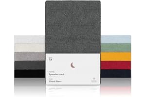 Blumtal Frottee- und Spannbettlaken, Kuschelweich 180x200, Öko-Tex 100 zertifiziert, Anthrazit
