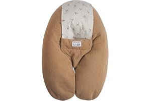TINÉO TINEO - Wielofunkcyjna poduszka do ciąży i karmienia piersią z gąbką, zdejmowana, wyprodukowana we Francji, 78x44cm (Orzechowe/Drzewa)