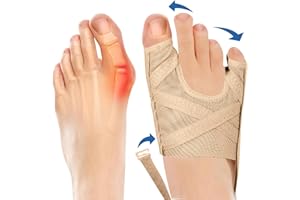 Plantarelief Hallux Valgus Korrektor für Großer Zeh & Schwanzzeh - Hallux Valgus Socken, Bandage für Ballenzehen Korrektur - Hallux Valgus Schiene für Zehenkorrektur, Ballenschmerzen Relief -1 Paar, L