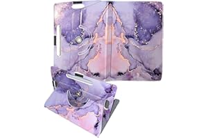 SELLING UNITED SU 10 inch Tablet Case - Universal Stand Case Folio Cover Magic Leather 360° Rotating Case Fits for ALL 10in Inch & 10.1in Inch Tablets + Stylus Pen (Marble Design 1)