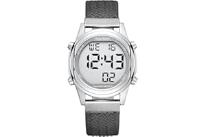 HEARKENT Hearent Reloj Digital Grande y fácil de Leer para Mujeres en español, Ideal para Personas Mayores, con discapacidad Visual y Baja visión.