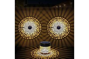 AOOTE Lanterne Solaire Exterieur Jardin, 2PCS Lanterne Solaire Décorative Jardin en Métal, IP65 Étanche Lampes Décoratives pour Balcon Terrasse