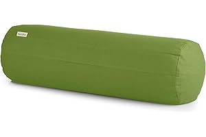 basaho Yoga Bolster | Organic Cotton | Buckwheat Hulls | Removable Washable Cover