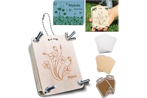 Rhykoka Pocket Flower Press, 6 Layers Mini Flowers Press Kit, Micro Flower Pressing, Portable Small Leaf Petal Preservation for Arts and Crafts Lovers (Silver)