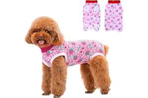 FEimaX Tuta da Recupero per Cani e Gatti Dopo l'Intervento Chirurgico, Body Post Operatorio Cane Femmina Maschio Tutina Post Operatoria per Cani di Piccola Media Taglia