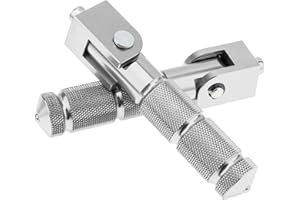 Windance Pedali di supporto per passeggero M8, 8 mm, pieghevoli, antiscivolo, a 90 gradi, per moto, scooter, bicicletta, bici elettrica (argento)