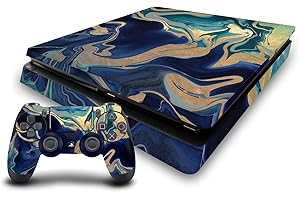 Head Case Designs Licenza Ufficiale Monika Strigel Indigo Mix Arte Opaca in Vinile Sticker Gaming Pelle Adesivo Compatibile con Sony Playstation 4 PS4 Slim Console And DualShock 4 Controller
