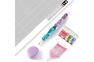 CATEARED Mystery Diamond Painting Kit, Mysterious Rhinestone Paint Set with Resin Drill Pen and Macaron Wax Paint by Numbers DIY Gifts for Adults and Kids (Square Drills,30x40cm)