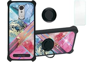 Aroepurt Hülle Für Peaq PSP 400 hülle Kompatibel mit Peaq PSP 400 Hülle Case Handyhülle Schutzhülle Cover [Mit 9H Härte HD Schutzfolie] PC + Silikon Ständer IMDH-WSS