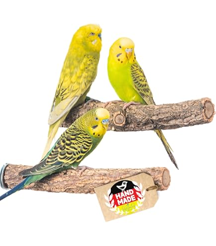 10 Stück Bunte Papageien-Sitzstangen – 20 Cm Lang, 1,5 Cm Durchmesser, Mit Schleifwirkung Für Krallen