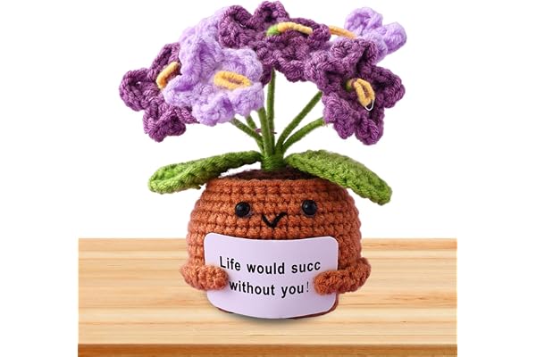 de soutien émotionnel | Fleur en peluche positive au crochet – Soutien émotionnel, animal en peluche pour membres de la famille, camarades de classe, amis proches, étagères