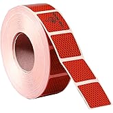 Badem10 1 METER T&uuml;vt&uuml;rk Approved Reflective Phosphor Strip Tape Intermittent Warning Tape Red