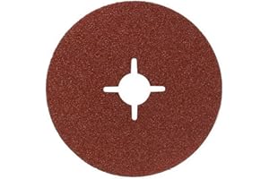 Bosch Accessories 2609256246 Disques abrasifs sur fibres pour Meuleuses angulaires Corindon Diamètre 115 mm Diamètre d'alésage 22 Grain 80 Lot de 5 feuilles
