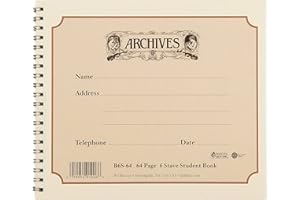 D'Addario B6S-64 64 Pages 6 Stave Archives Spiral Bound Manuscript Paper Book