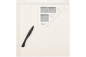 Vaessen Creative Base Para Marcar Score Easy Inches Scoring Board para Crear Tarjetas y para Hacer Manualidades con Papel con Plegadera de Hueso y Guías de Medición