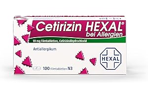 Cetirizin HEXAL® bei Allergien | 100 St | Lindert Juckreiz, Rötung und Schwellung der Haut bei Nesselsucht | Wirkt in ca. 30-60 Minuten