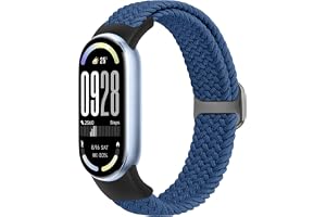 Bcuckood flätat armband kompatibelt med Xiaomi Smartband 10/9/8, elastiskt klockarmband Solo Loop nylon stretchigt ersättningsarmband för Xiaomi Smart Band 10/9/8 för kvinnor och män