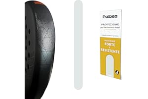 Palbea Protezione Racchetta Padel Trasparente - Confezioni da 1/2/3/5 - Paracolpi Racchetta Padel Ruvido e Leggero. Protector Resistente e Facile da sostituire. Accessori Protezione Padel 35x370mm