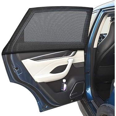 Parasole Auto Per Finestrini Laterali (Set Da 2) - Protezione UV 44x36 Cm Per Viaggi Sicuri - Foto 5