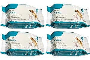ADEPTNA Pack of 200 All-Purpose Antibacterial Pet Wipes – Alcohol-Free, Deodorizing, Wet & Moist Cleaning Wipes for Dogs and Cats, Ideal for Paws, Ears & Daily Grooming