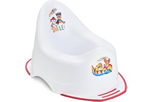 TINY TO TOTS BABY TO TODDLER Paw Patrol Toilet Training Range, Portable, Easy Cleaning Anti Stick Lightweight Toddler, White/Red (Paw Patrol Potty)