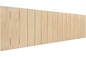 DHOME Cabecero de Madera reciclada DM Estilo Palet Vertical Cama Palets Herrajes incluidos (135cm, Madera Natural)