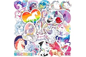 MIZT Unicorn Adesivi, Set di 50 Adesivo alla Moda Personalizzati Decorativi per Auto, Computer Portatile, valigia, Bicicletta, Natalizi Compleanno Regalo per Bambini Adulti