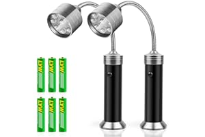 KOSIN Barbecue Grill Light Magnetic Base Super-Bright LED BBQ Lights-360 Degree Flexible Gooseneck, Gifts for Men Dad Boyfriend, Traeger Pit Boss Smoker Grill Accessories, Batteries Included-Pack of 2