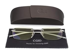 CGID Unisex lekkie bez oprawek prostokątne okulary do czytania męskie damskie zawiasy wiosenne modne okulary do czytania +2,50