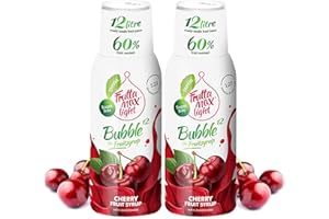 2 paquetes - Light - Bajo en carbohidratos - Jarabe de fitness de FruttaMax | Azúcar Cero | con Stevia | 50-60% Contenido de Fruta (2x500ml) (2 x Cereza Light)