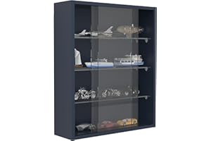 VCM Drivalo M Anthracite display case Wooden Glass Wall Display Collection