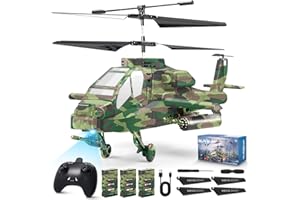 Charmofun Hubschrauber Ferngesteuert, 2,4Ghz RC Helikopter mit Licht und 3 Akkus, 40 Minuten Flugzeit, 3.5 Kanäle Helikopter Ferngesteuert mit Höhenhaltefunktion, Geschenke für Kinder ab 8 Jahre(Grün)