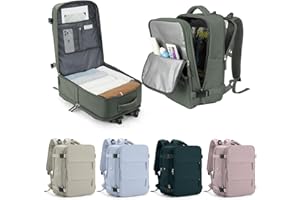 WEPLAN Mochila Viaje Cabina Avion 40x20x25 Ryanair Mochila de Viaje 45x36x20 Easyjet Mochilas para Mujer Bolsa de Cabina Equipaje de Mano Senderismo Mochila Impermeable Cabina Mochila Portatil con cable USB