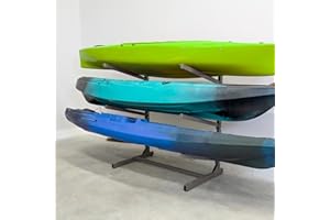 Teal Triangle Freestanding G-Watersport Kayak and SUP Outdoor Storage Rack, Heavy Duty Adjustable Weatherproof Stand