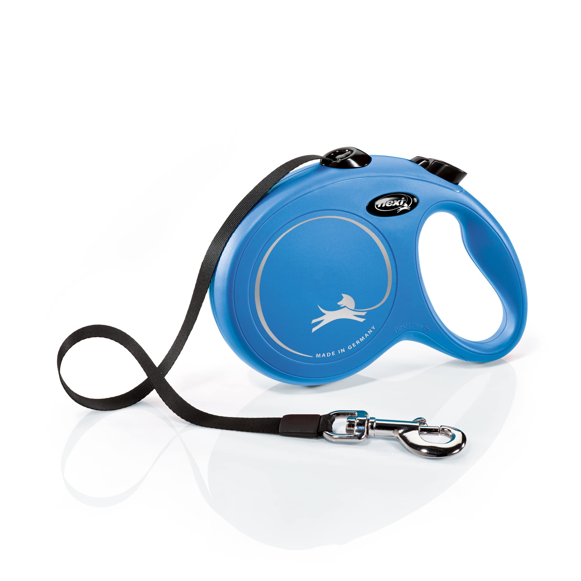 flexi® Classic L Cinta 8 m azul, correa extensible para perros hasta máx. 50 kg
